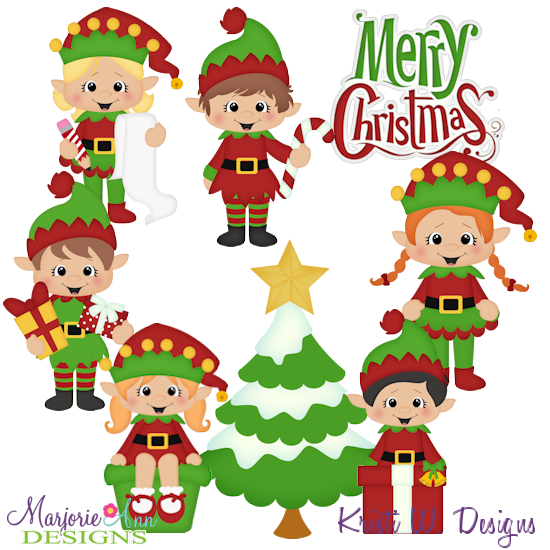 Santa's Helpers 2 SVG Cutting Files + Clipart - Click Image to Close